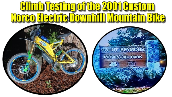 Watch the custom electric downhill mountain bike testing video on my YouTube channel